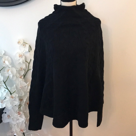 Black Poncho Sweater - Picture 5 of 6